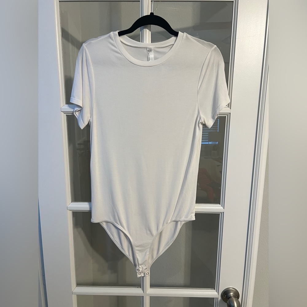American Apparel White Crewneck Bodysuit